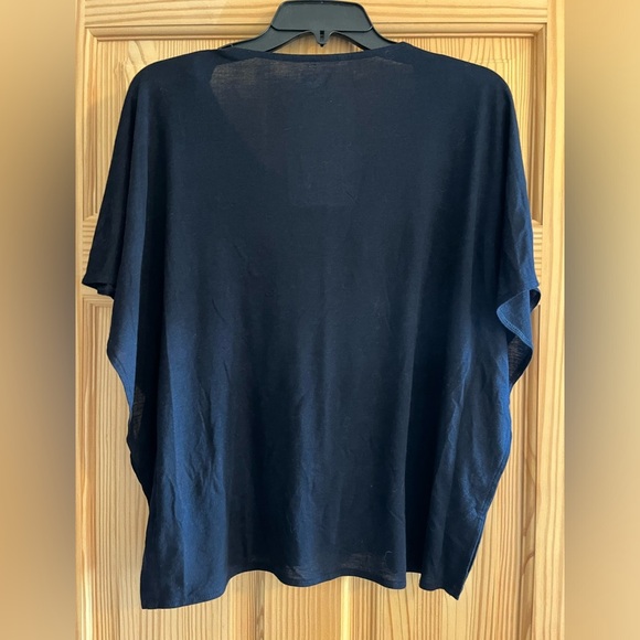 Women’s Converse One Star Navy Blue Embroidered Sleeveless Blouse Size Medium - Picture 3 of 7